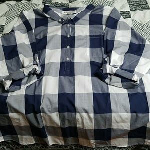 Plaid tunic blouse